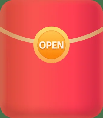 Red envelope illustration with a gold open button, from the operator’s rewards activity page
